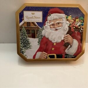 Holiday Santa Tin - Red and Gold